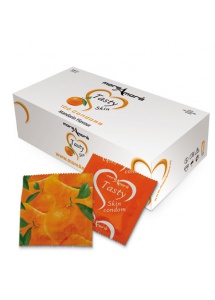 SexShop - Mandarynkowe prezerwatywy MoreAmore Condom Tasty Skin Mandarin 100 sztuk - online