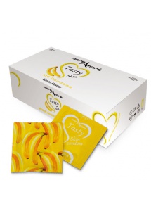 SexShop - Bananowe prezerwatywy MoreAmore Condom Tasty Skin Banan 100 sztuk - online