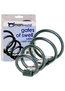 SexShop - Manbound Gates of Swell Rubber Cock Cage – Klatka na członka - online