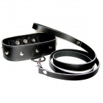 SexShop - Sportsheets Leather Collar & Leash Set – Obroża i smycz SM - online