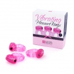 SexShop - LoversPremium Pleasure Rings – Trzy pierścienie wibrujace na członka różowe - online