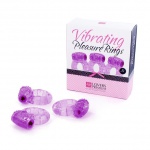 SexShop - LoversPremium Pleasure Rings – Trzy pierścienie wibrujace na członka fioletowe - online