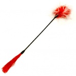 SexShop - S&M Whip & Tickle – Pejcz z dwoma końcówkami czerwony - online