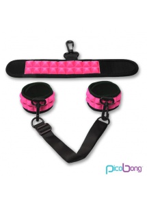 SexShop - PicoBong Resist No Evil Cuffs – Szerokie kajdanki opaski różowe - online