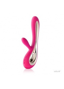 SexShop - Wibrator ze stymulatorem łechtaczki - Lelo Soraya Vibrator wiśniowy - online