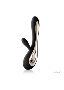 SexShop - Wibrator ze stymulatorem łechtaczki - Lelo Soraya Vibrator czarny - online