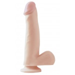 SexShop - Hipoalergiczne Dildo realistyczne z przyssawką - PIPEDREAM Basix Rubber Works 7.5" Suction Cup Dong - Naturalny - online