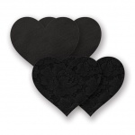 SexShop - Nakładki na sutki bieliźniane - Nippies Basic Black Heart - online