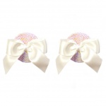 SexShop - Nakładki na sutki Nippies Gold - kokardki białe - online