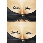 SexShop - Tatuaże czasowe na dekolt - Ta-Ta-Toos Kiss Me & Lucky You - online