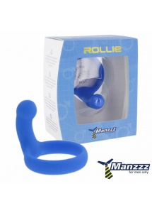 SexShop - Pierścień na penisa  z wypustką - ManzzzToys Rollie niebieski - online