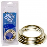 SexShop - Trzy pierścienie metalowe - Manbound Metal Cock Ring 3-pack - online
