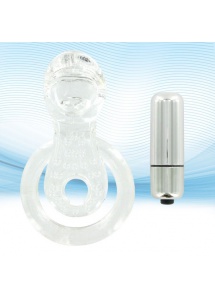 SexShop - Pierścień na członka z wibracjami - XLsucker Vibrating Tongue Cockring - online