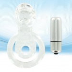 SexShop - Pierścień na członka z wibracjami - XLsucker Vibrating Tongue Cockring - online