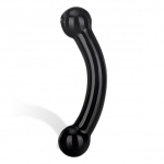 SexShop - Dildo szklane - Glas Double Bull Black Glass Dildo - online