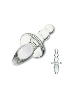 SexShop - Plug analny szklany – Glas Titus Beaded Glass Butt Plug - online