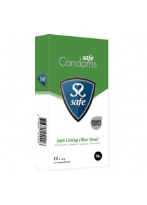 SexShop - Prezerwatywy z aloesem - Safe Caring Condoms Aloe Vera 10szt - online