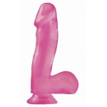 SexShop - Dildo realistyczne z przyssawką - PIPEDREAM Basix Rubber Works 6.5" Dong with Suction Cup - Różowy - online