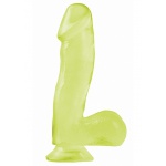 SexShop - Dildo realistyczne z przyssawką - PIPEDREAM Basix Rubber Works 6.5" Dong with Suction Cup - Zielony - online