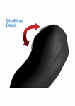 7X P-BENDER giętki stymulator prostaty z kulką do pobudzania punktu P - czarny AG251 - 7X P-BENDER Bendable Prostate Stimulator with Stroking Bead - Bl