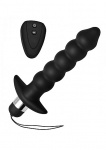 Bezprzewodowa wibrująca wtyczka analna 10 funkcji sterowania pilotem - Wireless Black Vibrating Anal Beads Remote - czarne AD838