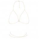 Sexshop - Bijoux Indiscrets Magnifique Bikini Chain Złoty - Biustonosz z łańcuszków - online