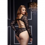 SexShop - Body z wyciętymi plecami - Baci Black Lacy Bodysuit Back Cutout  - online