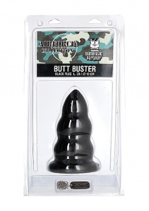 Stożkowy korek analny z wypustami - Butt Buster - Czarny AIR13B
