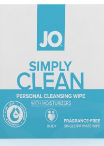 Sexshop - System JO Wipes Clean Fragrance Free Bezzapachowe 1szt  - Chusteczki do higieny intymnej - online