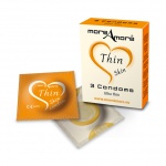 SexShop - Cieniutkie prezerwatywy Condom Thin Skin 3 sztuki  - online
