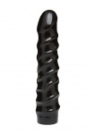 Spiralne Dildo w kolorze czarnym Vac-U-Lock - 1016-28-BX - CodeBlack - 8 Inch Dong - Raging Hard-Ons 