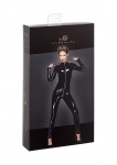 Czarny, lateksowy kombinezon 1051 - Long sleeved PVC catsuit -  Noir Handmade