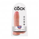 Sexshop - King Cock Cock 8 Inch with Balls Flesh - Grube dildo realistyczne z przyssawką - 21 cm - online
