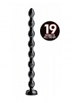 Dildo wąż z koralikami - 19" długości, 1,5" średnicy - czarny AF614 - 1.5" Beaded Hose -19" Long - Black