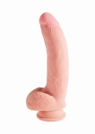 Dildo z jądrami Triple Density - 10" Triple Density Cock with Balls - Flesh