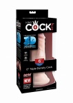 Dildo z jądrami Triple Density - 6" Triple Density Cock - Flesh