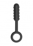 DILDO z metalowym pierścieniem No. 61 - No. 61 - Dildo With Metal Ring - Black