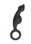 DILDO z metalowym pierścieniem No. 62 - No. 62 - Dildo With Metal Ring - Black