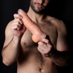 SexShop - Dildo z nakładką - Perfect Fit Real Boy Kit cieliste - online