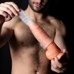 SexShop - Dildo z nakładką - Perfect Fit Real Boy Kit cieliste - online