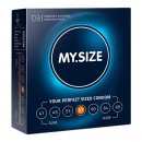 Sexshop - My Size Natural Latex Condom 57mm 3szt - Dopasowane prezerwatywy - online