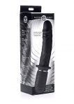 Duże silikonowe dildo wibrator Power Pounder - Power Pounder Vibrating and Thrusting Silicone Dildo - czarny AF911