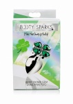 Duży korek analny z cyrkoniami - Szczęśliwa, czterolistna koniczynka - srebrny AG185-SMALL-Lucky Clover Gem - Small Anal Plug - Silver