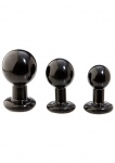 DUŻY OKRĄGŁY KOREK ANALNY- CZARNY 0244-59-CD - Round Butt Plug - Large - Black