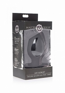 Duży silikonowy korek analny z kielichem Ass Goblet AF981-LARGE - Ass Goblet Silicone Hollow Anal Plug-Large