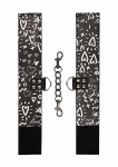 Eleganckie KAJDANKI NA KOSTKI - Printed Ankle Cuffs - Love Street Art Fasion - Black