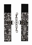 Eleganckie KAJDANKI NA RĘCE  - Printed Hand Cuffs - Love Street Art Fasion - Black