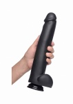 Gładkie Dildo z przyssawką - The Master Suction Cup Dildo - Czarny TS133-BLACK