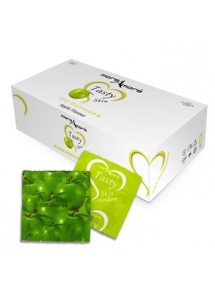SexShop - Jabłkowe prezerwatywy MoreAmore Condom Tasty Skin Apple 100 sztuk - online