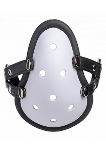 Kaganiec Athletic Cup z odpinanymi paskami - biały AF637 - Musk Athletic Cup Muzzle with Removable Straps - White
